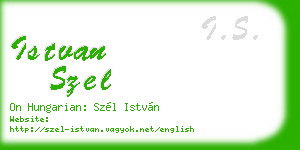 istvan szel business card
