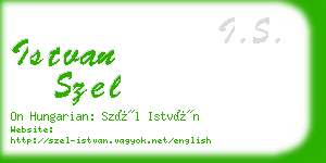 istvan szel business card